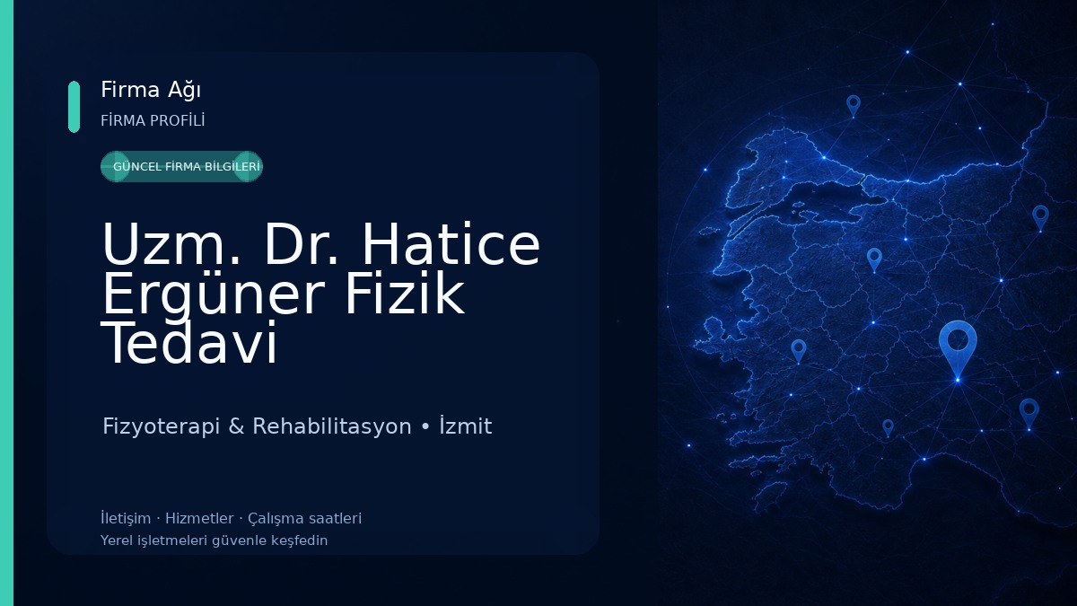 Uzm. Dr. Hatice Ergüner Fizik Tedavi Rehabilitasyon & GETAT Kliniği (Ozon Tedavisi-Proloterapi-PRP/CGF-Biofeedback-Glutatyon) Fizyoterapi & Rehabilitasyon