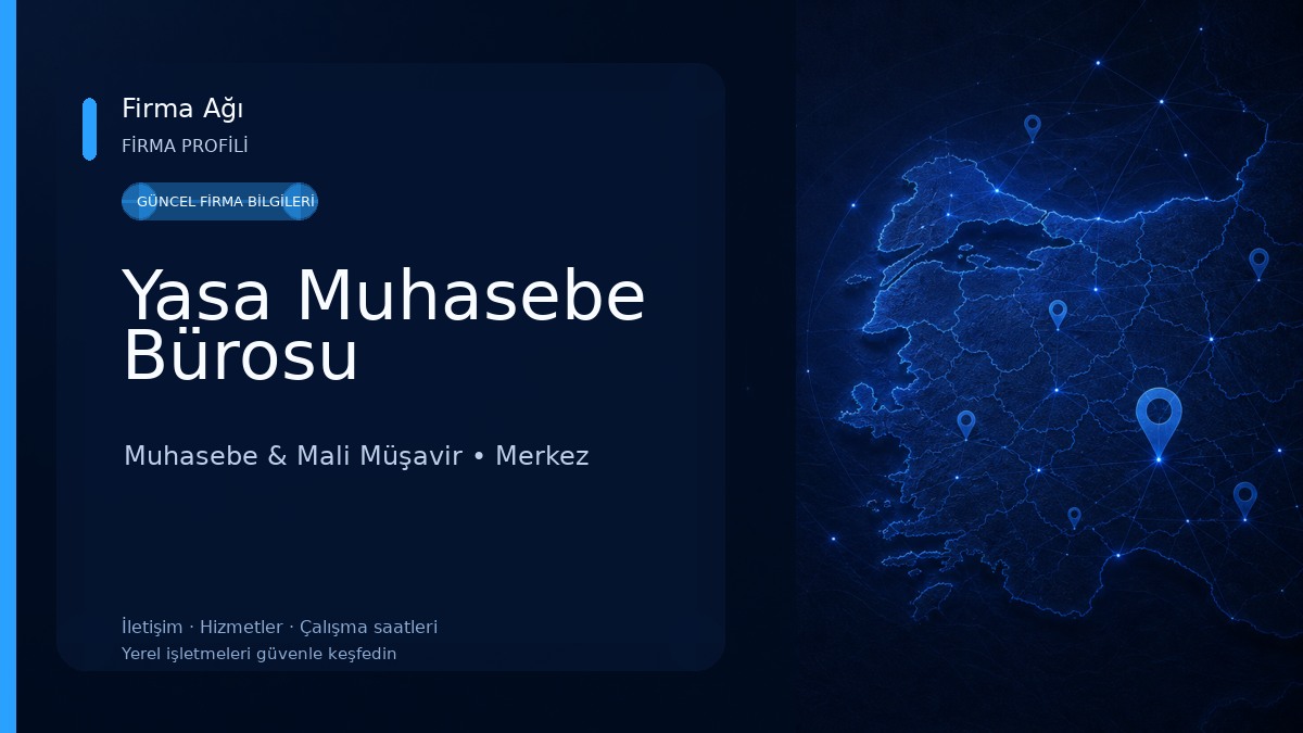 Yasa Muhasebe Bürosu Muhasebe & Mali Müşavir